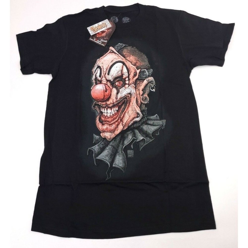 Spencers Get Down Art Cult of Fools Facade The Killer Clown T Shirt Sz S